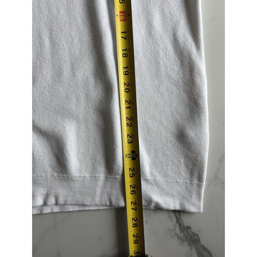 ZARA Men XL Off-White Textured Knit Short Sleeve T-Shirt 100% Cotton Minimalist - Picture 6 of 10